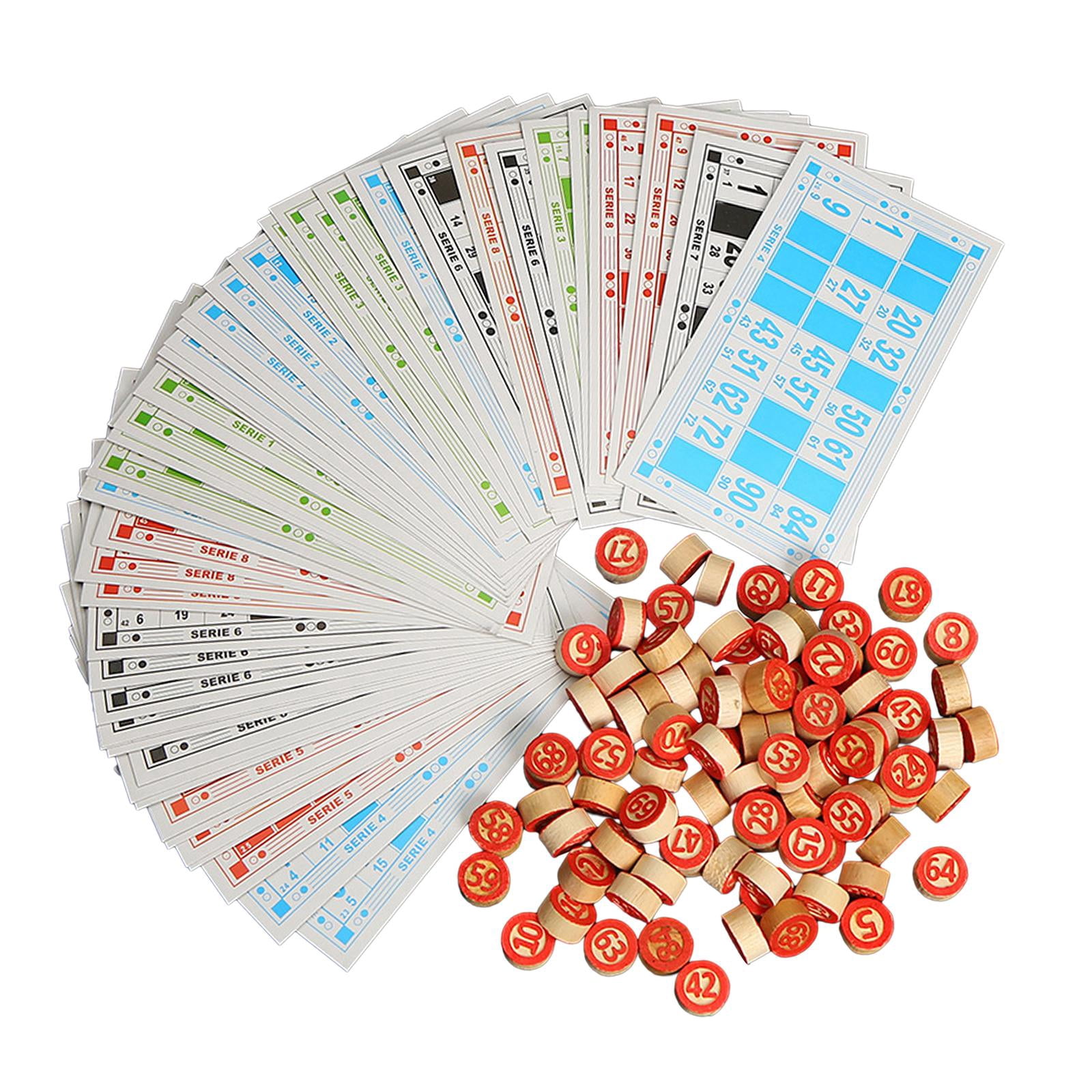 STARTIST Bingo Board Game Bingo Game Chips Portable Develop Intelligence Family Board Game ...