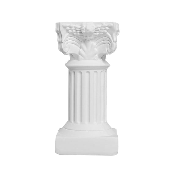STARTIST Classic Greek Statue,Mini Pillars ,Resin Crafts Household Office Desktop Decor,Garden Banquet Resin Roman Column Roman Pillar white