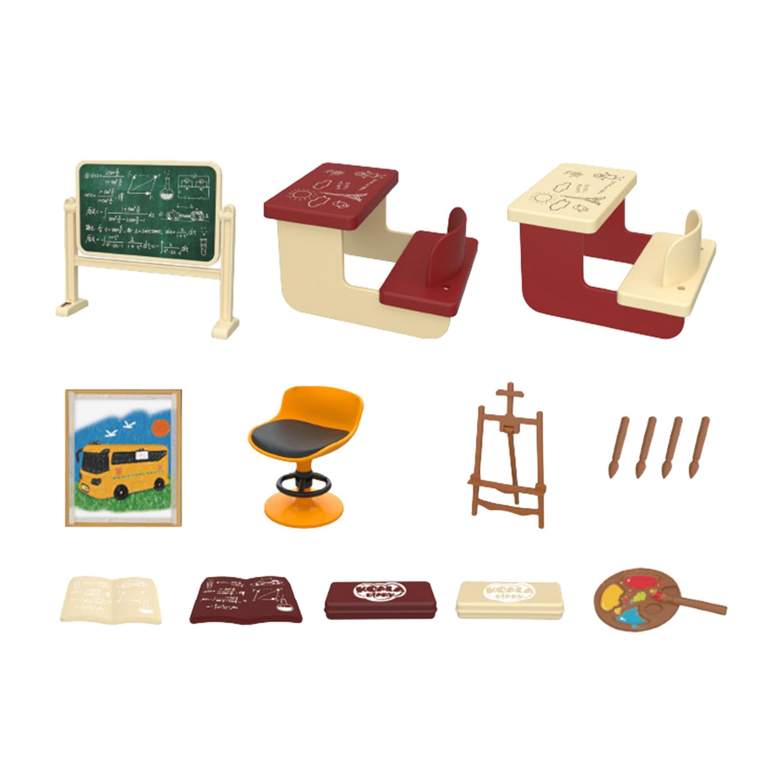 STARTIST Classroom Dollhouse Furniture Pretend Play Toy Birthday Gifts
