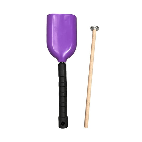 STARTIST Cowbell with Handle and Mallet Noise Makers with Drum Stick Percussion Instrument Musical Handbell for Party Concert Holiday Purple L