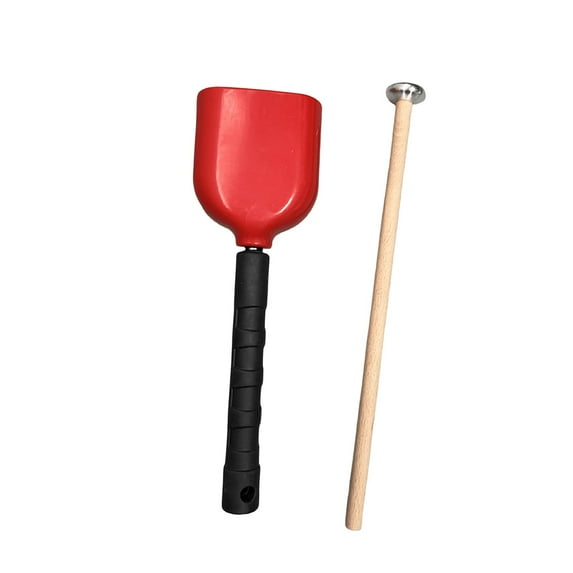 STARTIST Cowbell with Handle and Mallet Noise Makers with Drum Stick Percussion Instrument Musical Handbell for Party Concert Holiday Red S