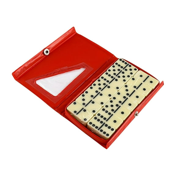 STARTIST Dominos Set Game Board Game Fun Game Night with Portable Box Activity Classic Blocks Game 28 Pieces Dominoes for Adults Teens Red