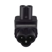 STARTIST Electrical Plug Adapter IEC320 C6 to C7 Accessory Replacement Spare Parts, 90 Degrees Up Right Angle Power Converter, Durable