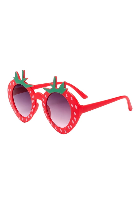 Girls Sunglasses Kids Party Sunglasses Sun Protection Fashion Dress up Accessory Strawberry Girls Sunglasses for Pool Outdoor Red