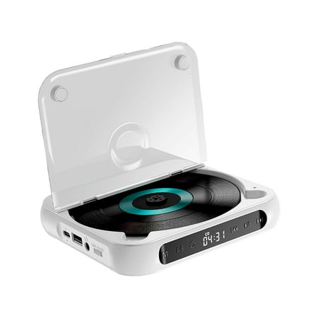 STARTIST Home CD Player Compact Audio Music Player for Friends Language Learners Kids White