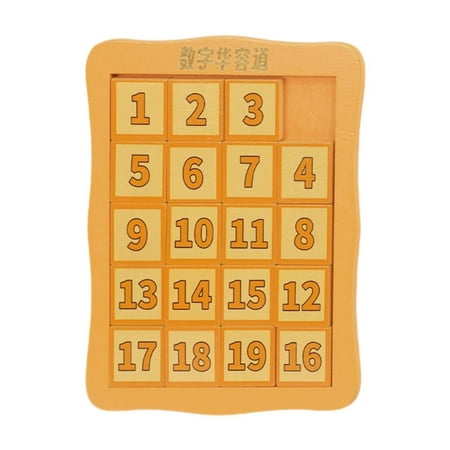STARTIST Number Puzzle Game Logical Game Math Educational Toy Sliding Block Game Wooden Number Slide Puzzle for Gift Exercise Birthday