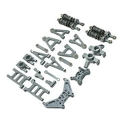 STARTIST RC Cars Metal Spare Parts Chassis Kits Front Steering Cup Steering Cup Tie Rod Metal Fittings Toys Hobbies for 14301 14302 RC , Gray