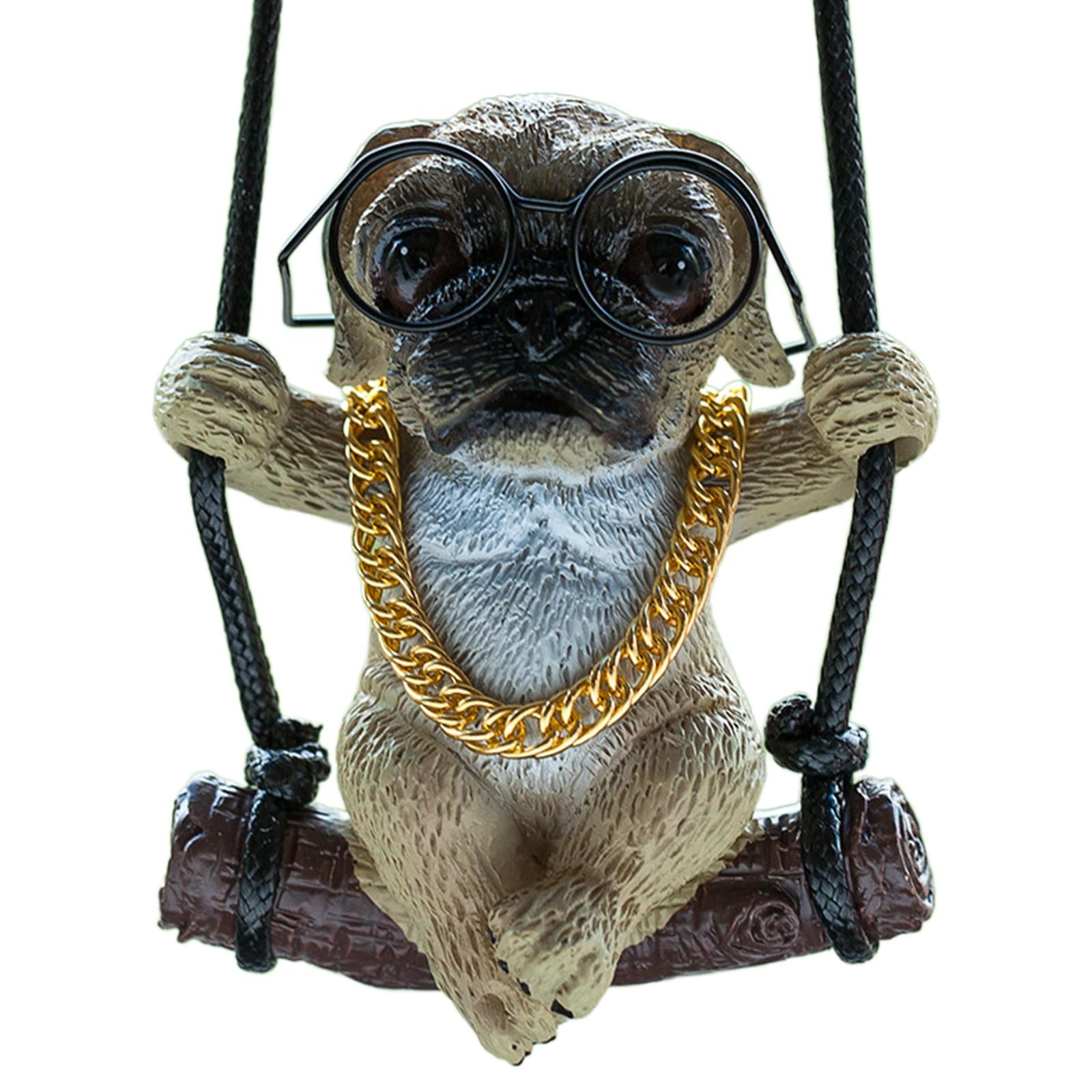 STARTIST Rear View Mirror Hanging Accessories Truck Car Pendant Funny Swinging Pug Car Hanging Ornament for Teens Men B Walmart