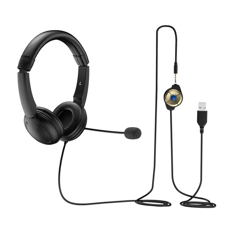 STARTIST USB Wired Headset Computer Laptop Headphones Mic Comfortable Dustproof Computer Headset for Laptop Office Video Meetings Home A Walmart