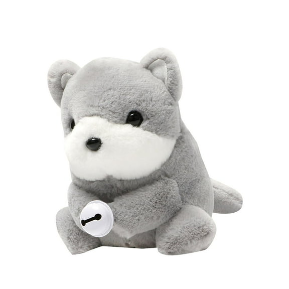 STARTIST Wind up Plush Toy, Clockwork Toy Wagging Tail Rotating, Lovely, Interactive Toys Stuffed Plush Animal Toy for Kids Children Bear