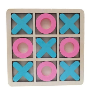 Wooden 3D Tic Tac Toe Stacking Game Challenging Table Game 4.5x3.5x5 Inch  GC
