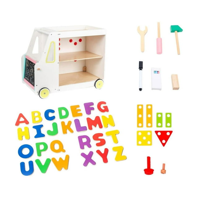 STARTIST Wooden Activity Activity Center with Multiple Activities Pull