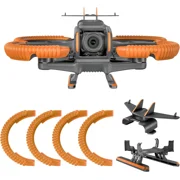 STARTRC PHOTO 3-in-1 Avata 2 Accessories Kit, Propeller Guard, Tail Fin and Landing Gear for DJI Avata 2 Fly More Combo, Orange
