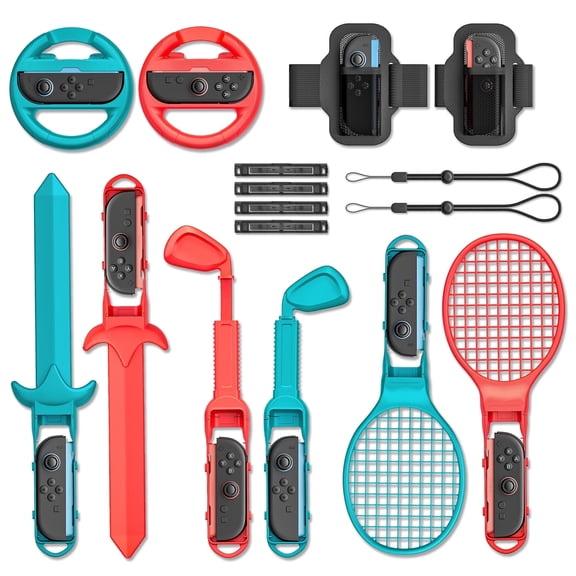 STARTRC 10-in-1 Switch 2 Sports Bundle - Ultimate Family Party Game Set with Tennis Rackets, Golf Clubs & Swords | Nintendo Switch 2 Accessories for Christmas & New Year Gift