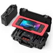 STARTRC GAMES Compact Waterproof Hard Case for Nintendo Switch 2 | Small Travel Case Holds Console, 2 Pro Controllers & 16 Game Cards | Protective Storage for Accessories