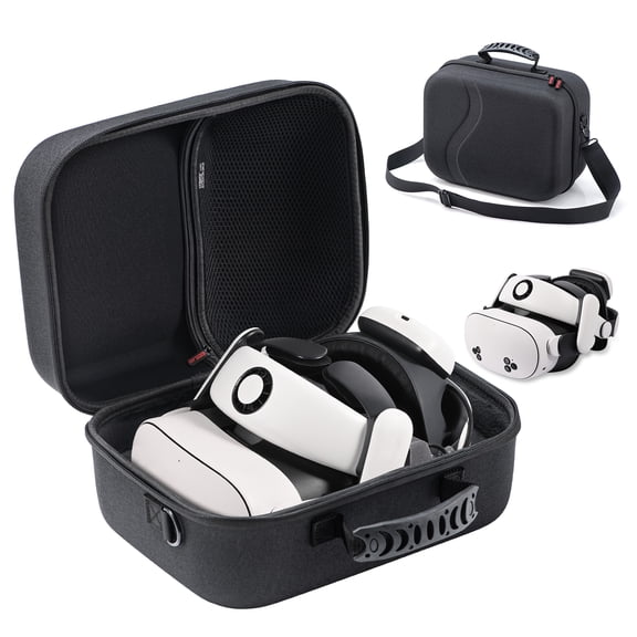 STARTRC GAMES Hard Carrying Case for Meta Quest 3 & Quest 3S, Fits VR Headset, Third-Party Head Straps, Controllers & Accessories, Travel Storage Case