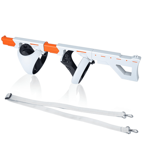 STARTRC GAMES Magnetic VR Gun Stock Compatible with PS VR2 Controllers, 3-in-1 Adjustable Handle Attachment with Shoulder Strap for Virtual Reality Gaming