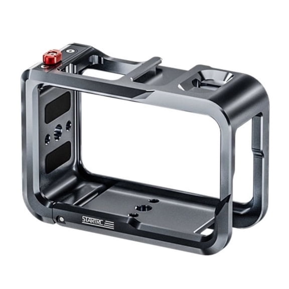 STARTRC Metal Camera Cage for DJI Osmo Action 5 Pro Camera with All-Around Protection and Vertical and Horizontal Usage (Metallic Silver)