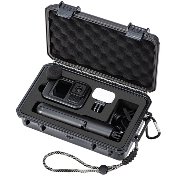 STARTRC VCR Waterproof Hard Case Compatible with GoPro HERO13/HERO12, Volta, Media Mod, Chest Mount and Creator Edition Accessories, Small
