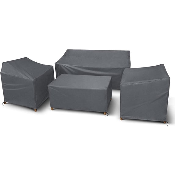 STARTWO 31" x 27" x 30" Gray Patio Furniture Cover Set, Water-Resistant