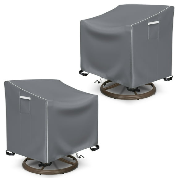 STARTWO Durable Swivel Chair Cover Rotating Chair Cover PU-Coated Superior Protection,Gray