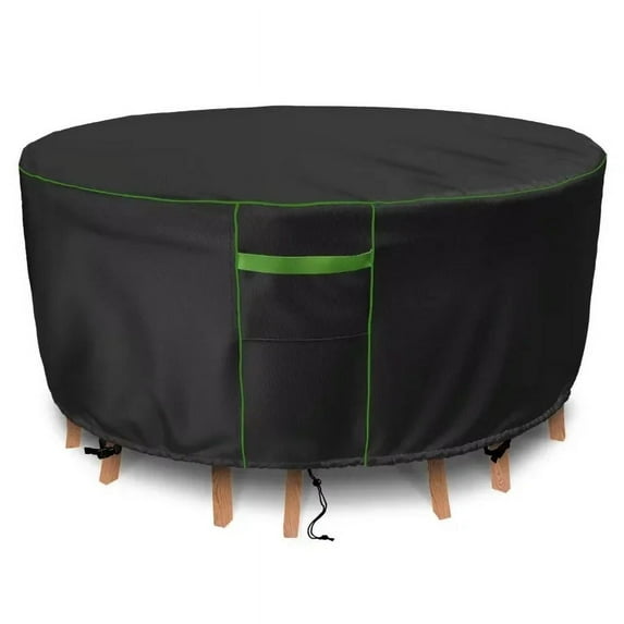 STARTWO Green-Edged Garden and Patio Round Table Cover