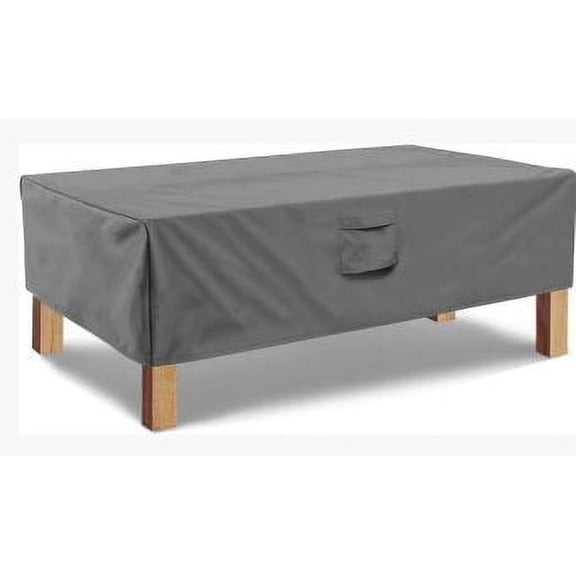 STARTWO Outdoor Lawn Patio Furniture Covers with Padded Handles and Durable Hem Cord - Heavy Duty and Waterproof,Fits Large Rectangular Coffee Table
