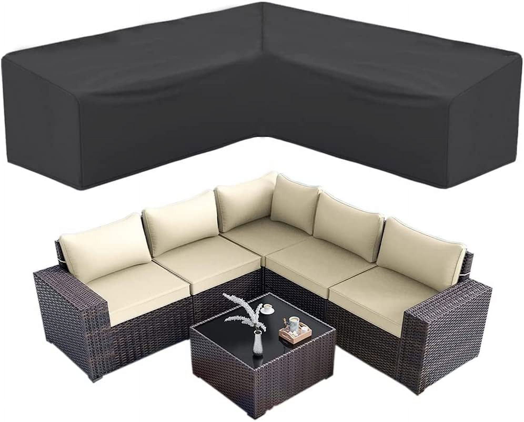 STARTWO Outdoor VShaped Sectional Cover Waterproof Patio Furniture