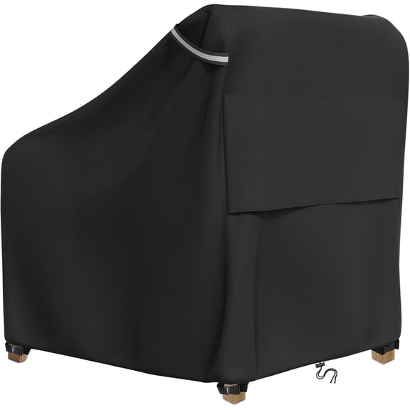 STARTWO Patio Chair Covers Outdoor Furniture Covers Waterproof Fit for 32"Lx 37" W x 36"H Lounge Deep Seat, Black