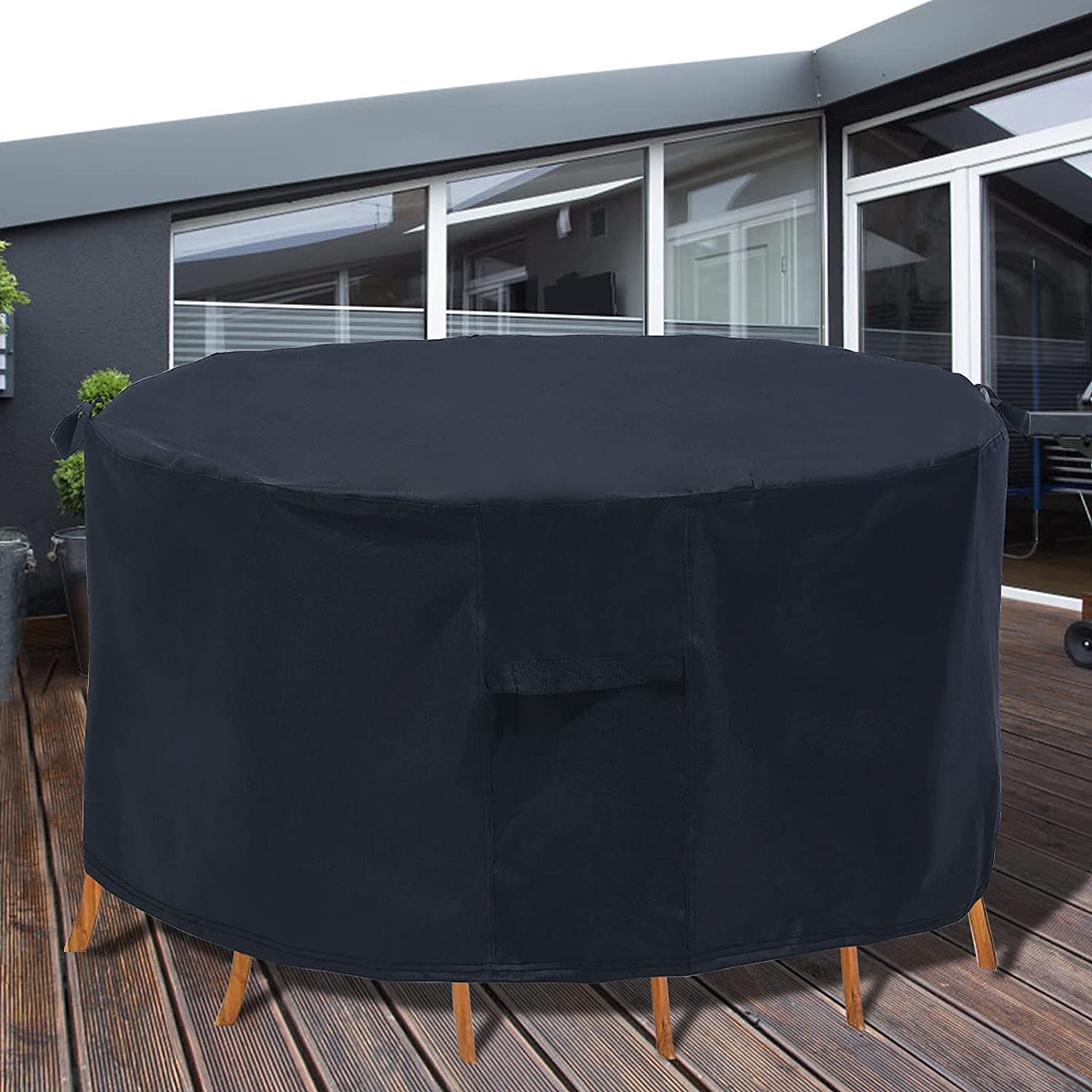 STARTWO Round Patio Table Cover Waterproof Heavy Duty Outdoor 