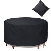 STARTWO Round Patio Table Cover Waterproof Heavy-Duty Cover for Garden Table Set UV Resistant Dustproof & Anti-Fading Protection