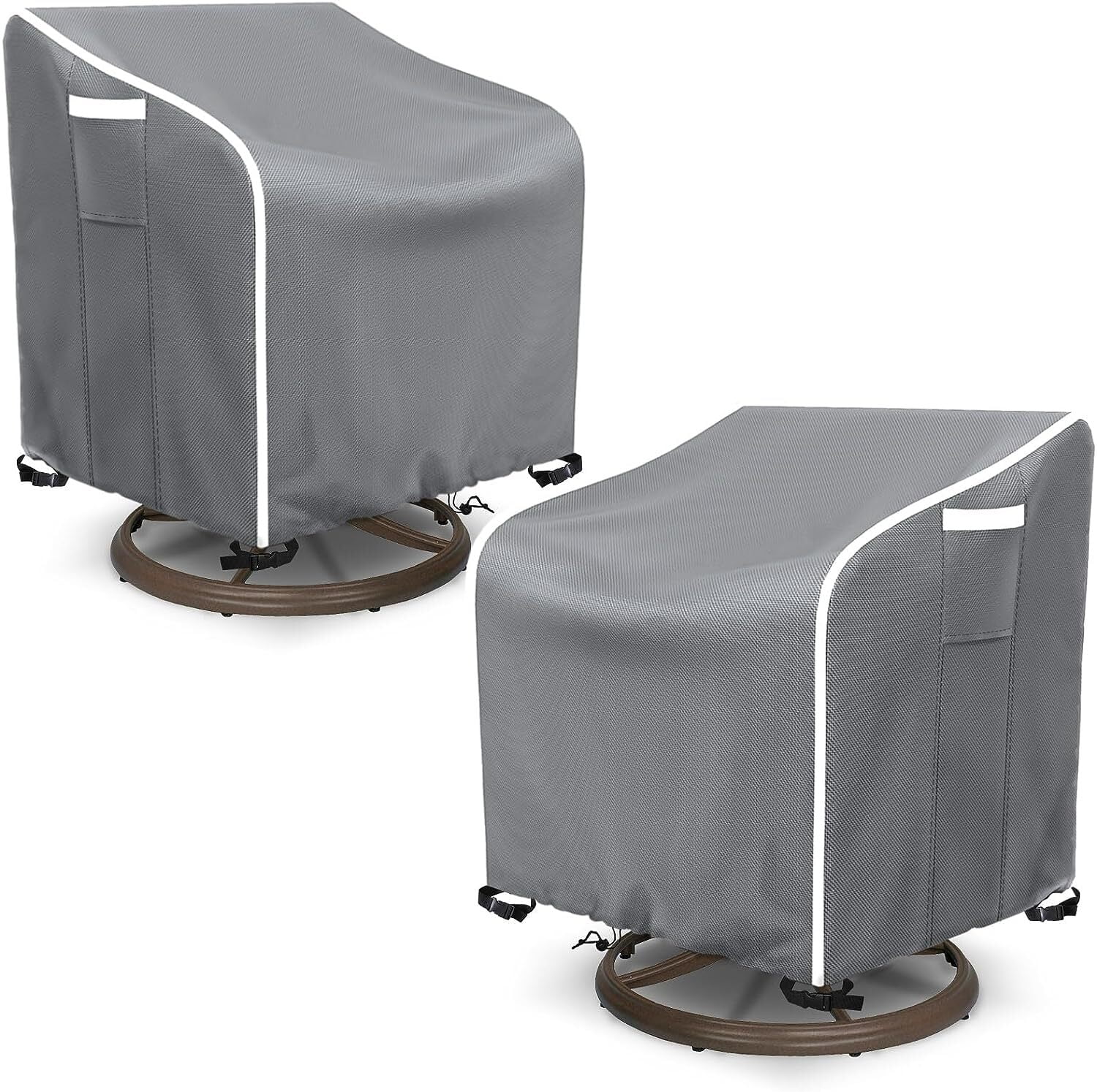 STARTWO Swivel Lounge Chair Cover 2 Pack，Waterproof Heavy Duty Outdoor