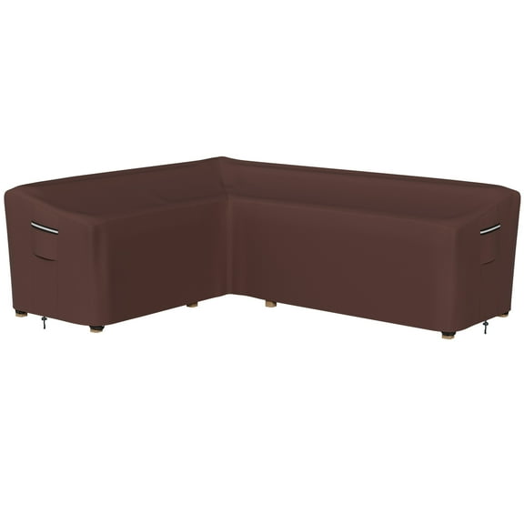 STARTWO Thickened 600D Heavy Duty L-Shaped Patio Furniture Cover Outdoor Waterproof Sectional Sofa Cover