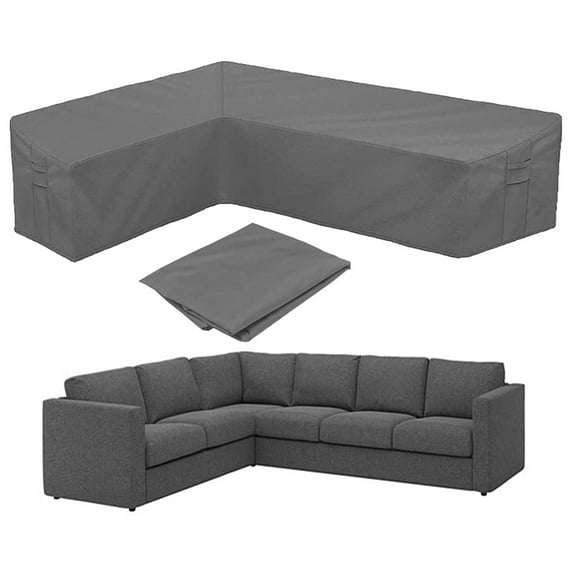STARTWO Thickened Outdoor L Shaped Sectional Sofa Cover Heavy Duty Waterproof Large Oval Patio Square Wicker Outside Furniture Rain Cover