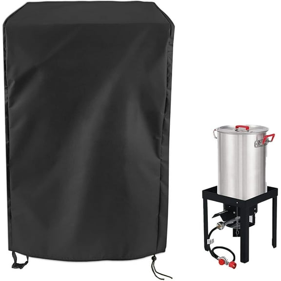 STARTWO Turkey Fryer Cover for CreoleFeast/King Kooker, Waterproof Cover for Crawfish Boiler, Protective Cover for Seafood Boil Pot and Burner kit-15.7" x 15.7" x 29.9"