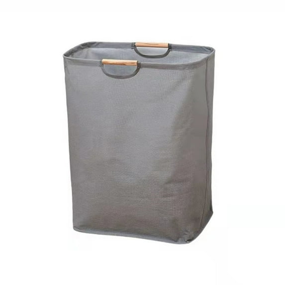 STARTWO Wardrobe Storage Basket Large Capacity Freestanding Laundry Organizer with Handles,Gray