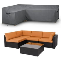 STARTWO Waterproof Patio Furniture Sectional Cover Large Oval Thickened Heavy Duty Outdoor Sofa Square Wicker Cover