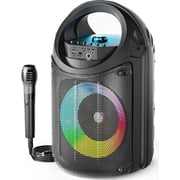 STARUMENT Karaoke Machine for Kids with Bluetooth Rechargeable & Portable Speakers with Microphone - Black