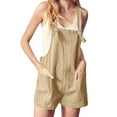 thumbnail image 1 of STARVNC Women Adjustable Straps Sleeveless Front Pockets Shortall Romper, 1 of 7