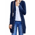 thumbnail image 1 of STARVNC Women Button Down Solid Color Cardigan, 1 of 7