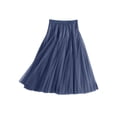 thumbnail image 1 of STARVNC Women Elastic High Waist Layered Flowy Hem Mesh A Line Skirt, 1 of 3