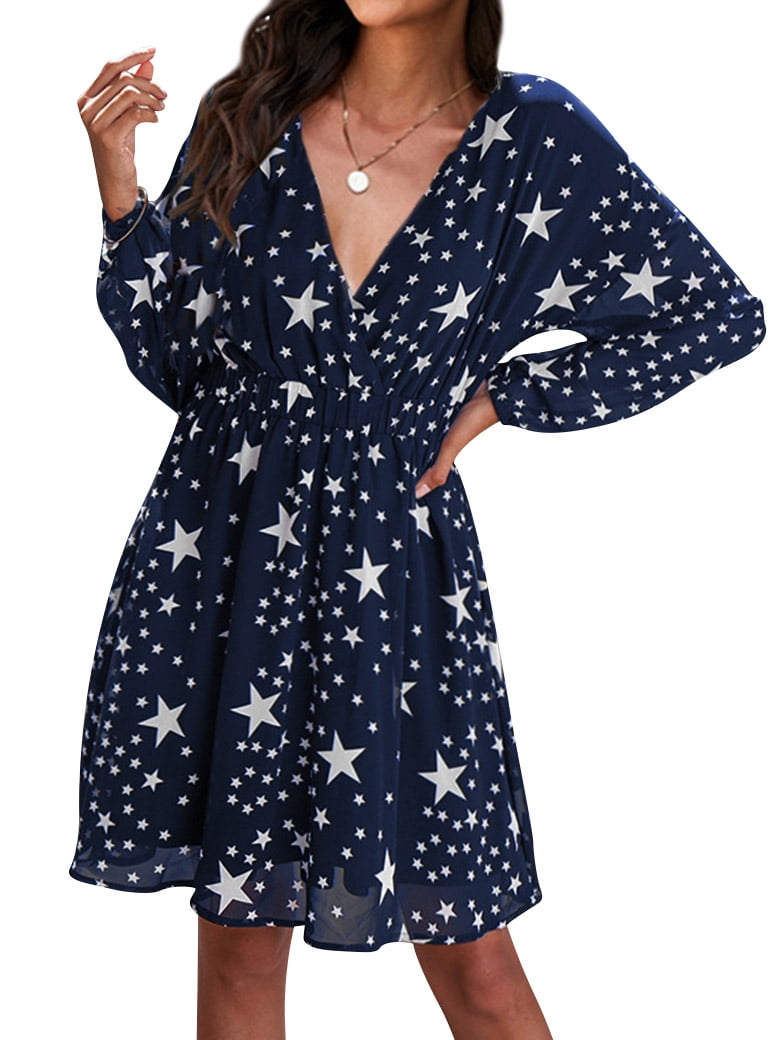 STAR PRINT MINI DRESS LAS VEGAS STYLE