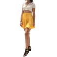 thumbnail image 1 of STARVNC Women Floral Print High Waist Ruffle Hem Drawstring A-Line Mini Skirt, 1 of 5