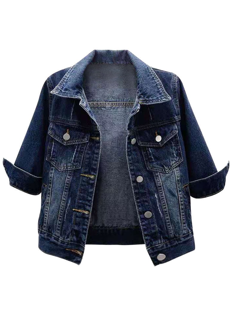 3/4 sleeve denim jacket