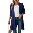 thumbnail image 1 of STARVNC Women Open Front Irregular Hem Long Sleeve Cardigan, 1 of 7