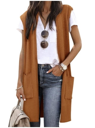 Women's Sleeveless Long Vest Cardigan Hooded Lightweight Duster Vests –  MessBebe