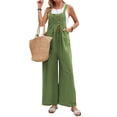 thumbnail image 1 of STARVNC Women Sleeveless Mid Waisted Wide Leg With Pockets Jumpsuit, 1 of 5