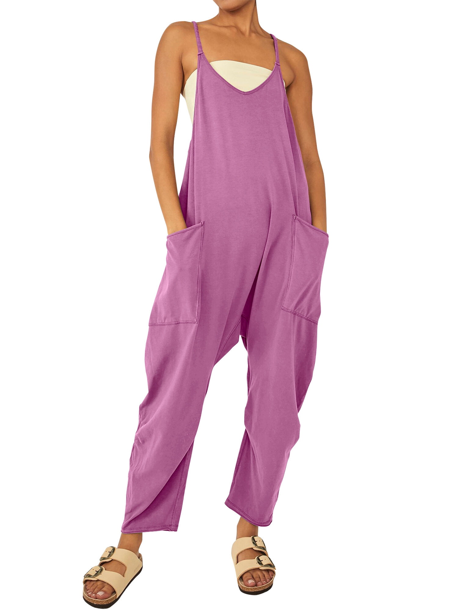 Women's Strap V with Pockets Jumpsuit  in Sunset Blue main image 0