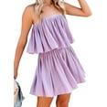 thumbnail image 1 of STARVNC Women Spaghetti Strap Pleated Sleeveless Mid-Waisted Shorts Jumpsuit, 1 of 7