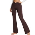 thumbnail image 1 of STARVNC Women V Cross Waist Tummy Control With Pockets Flare Yoga Pants, 1 of 7
